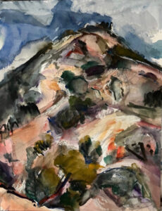 Plunging neighboring hillside
