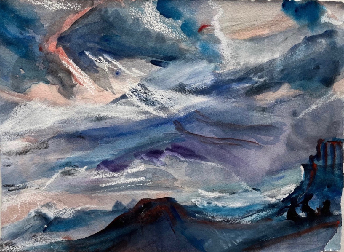 Fast moving clouds, late summer