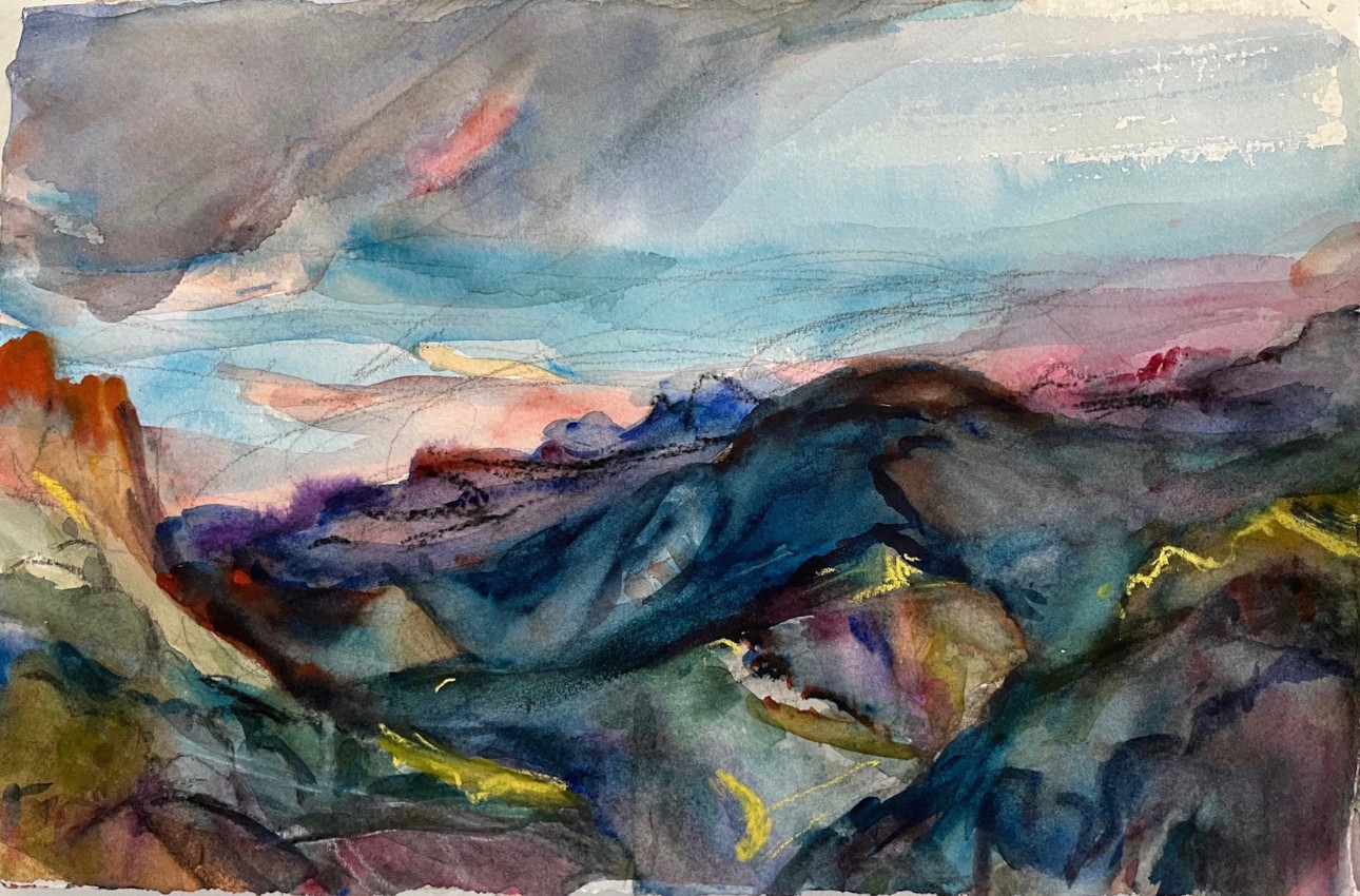 Late January afternoon toward Coyote Canyon