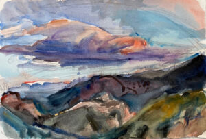 Late January afternoon toward Coyote Canyon